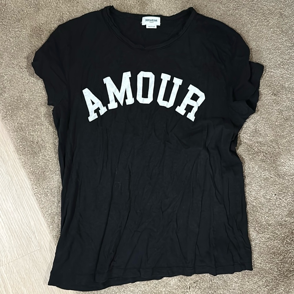 Zadig & Voltaire Amour Black T Shirt